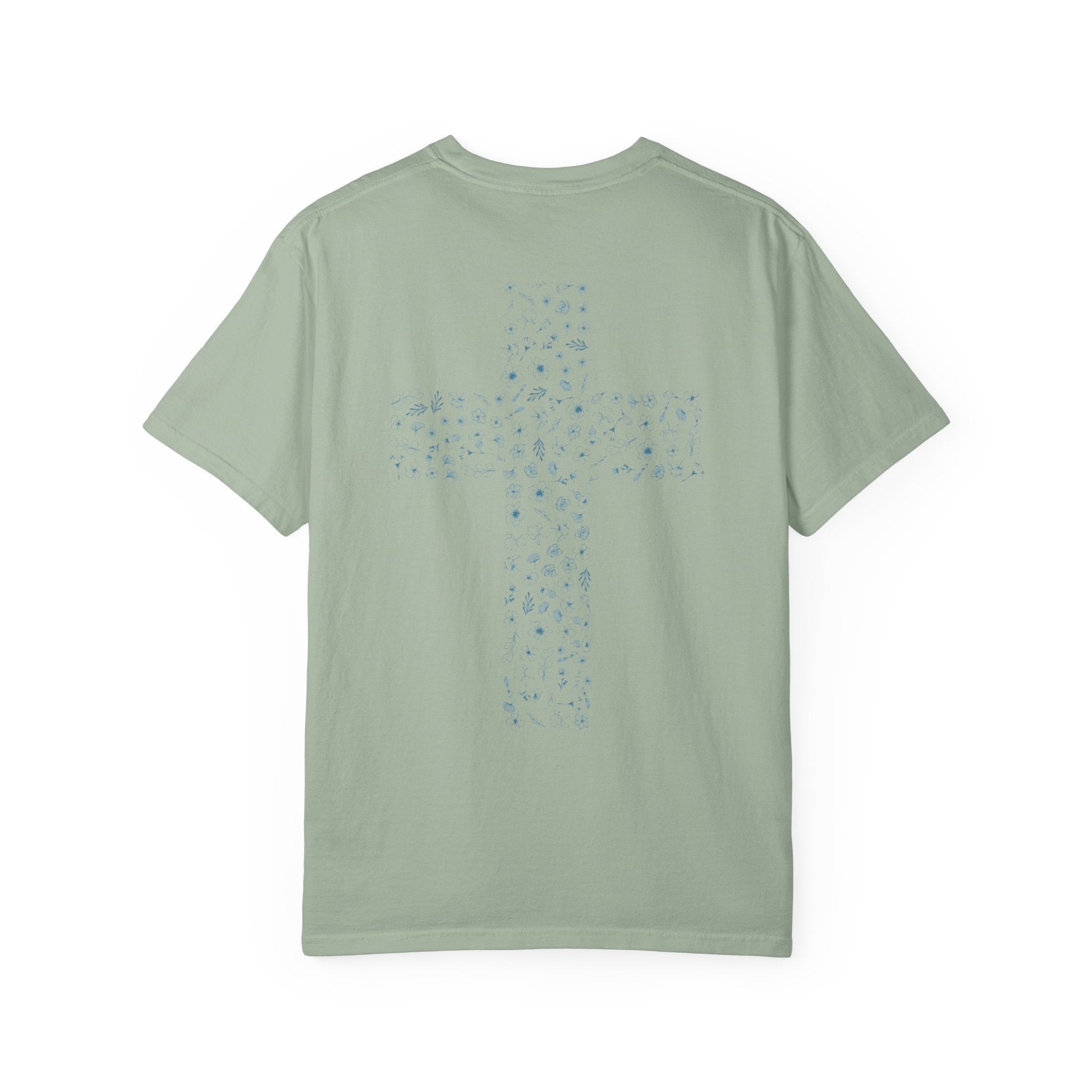 Held By Grace T-Shirt — Floral Cross Back Christian Tee