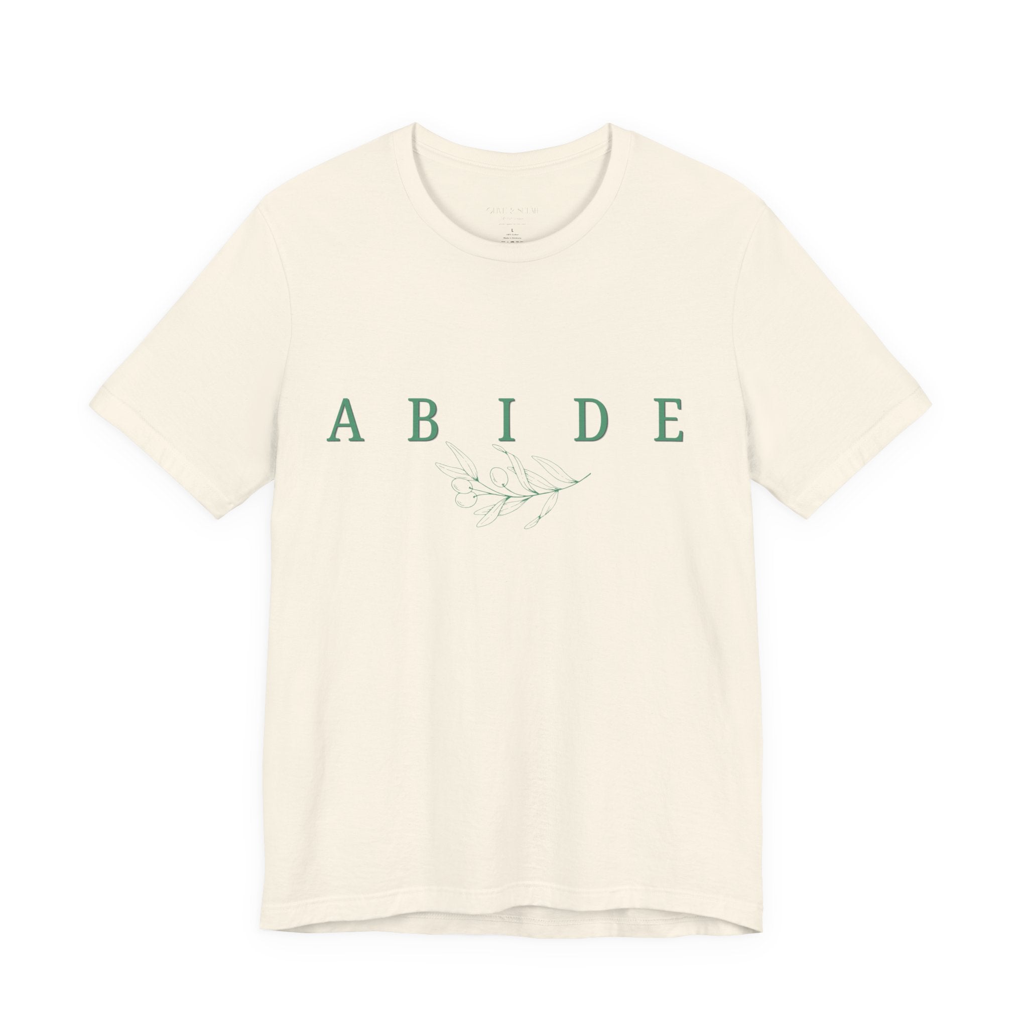 Abide Floral Tee — Minimalist Christian Graphic T‑Shirt
