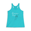 Racerback Tank — "He Restores My Soul" Minimal Faith Graphic