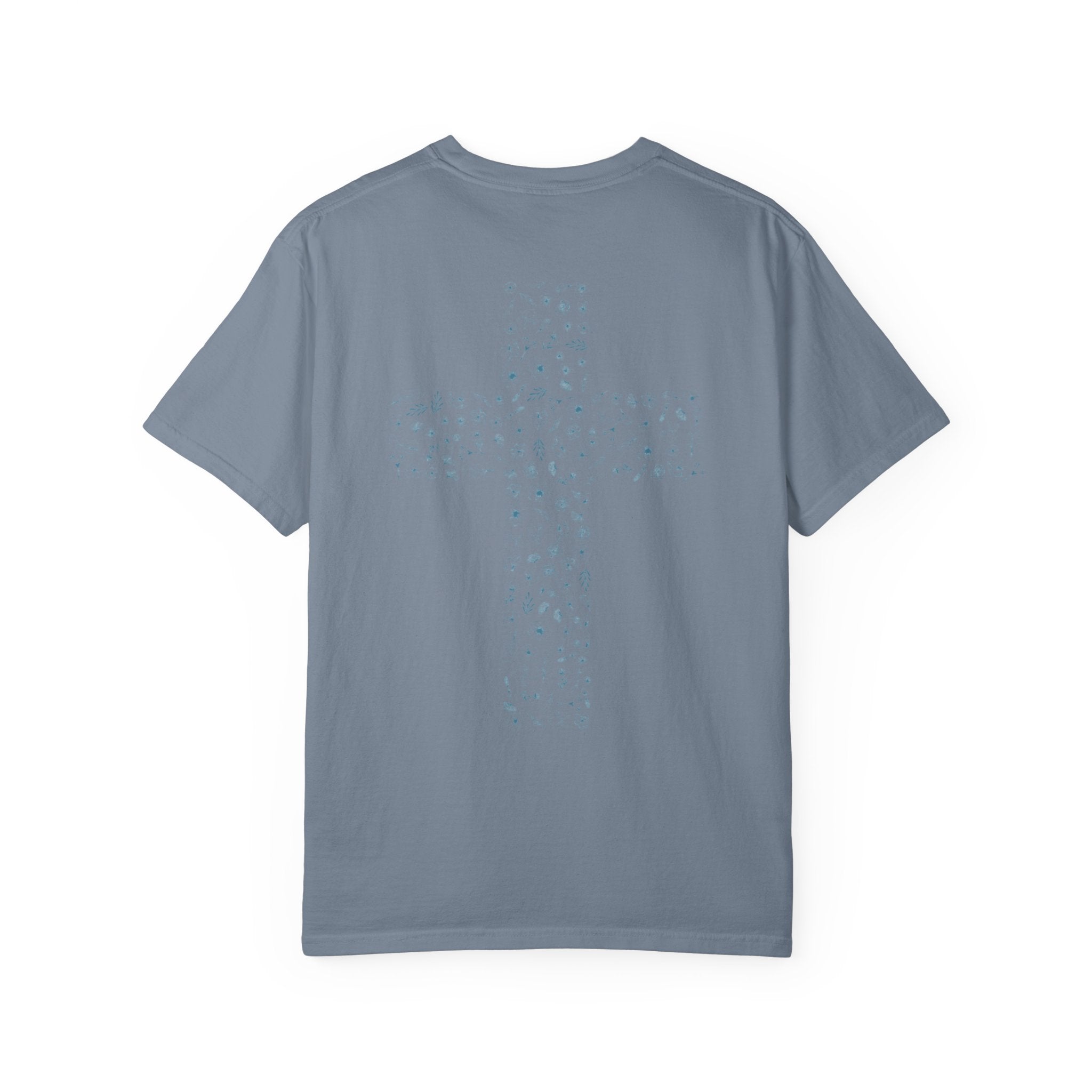 Held By Grace T-Shirt — Floral Cross Back Christian Tee